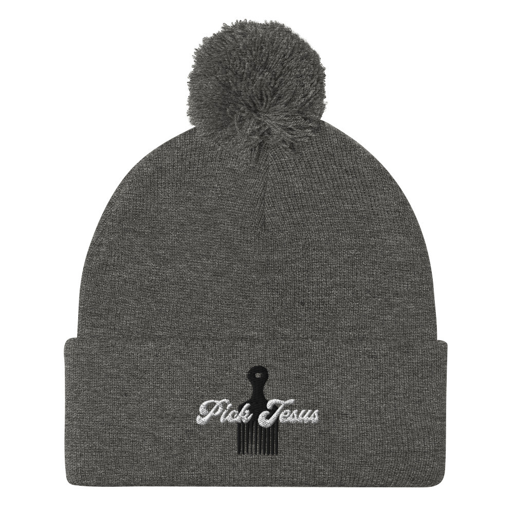 Pick Jesus Pom-Pom Beanie