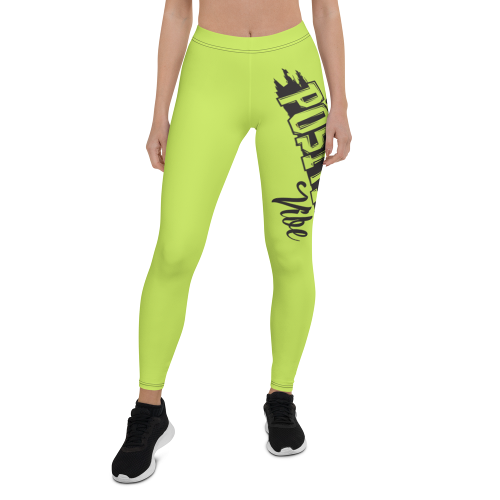 What's Ur Positive Vibe Leggings Mindaro/BLK