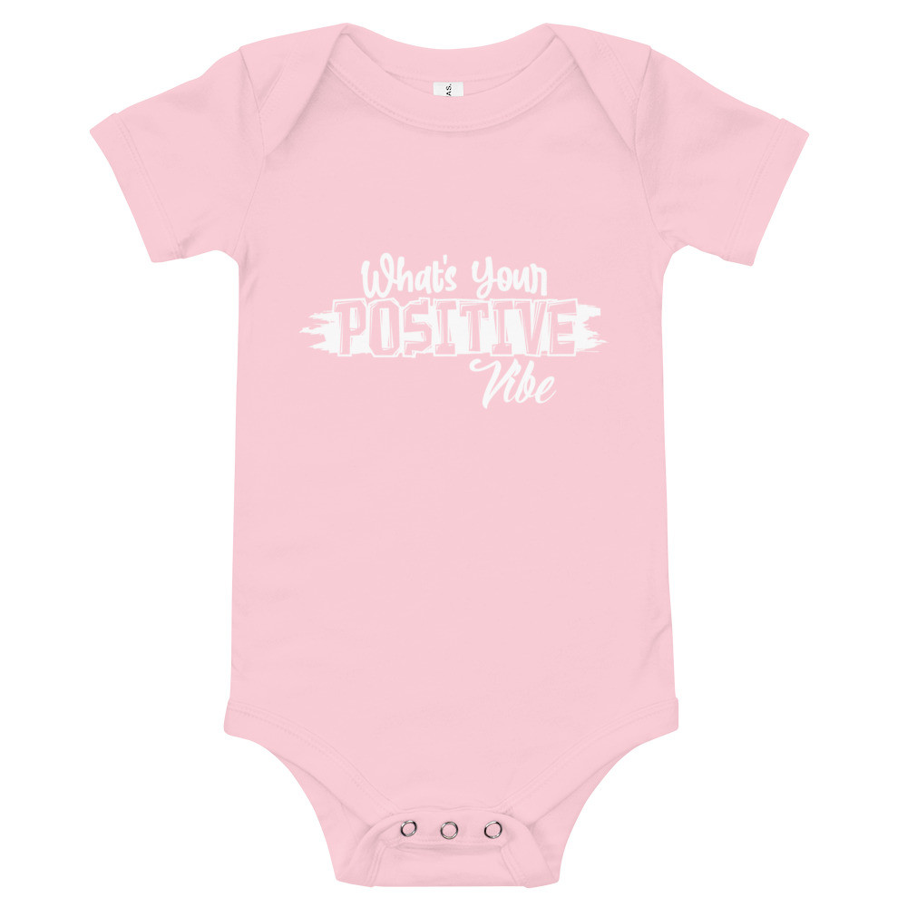 What's Ur Positive Vibe Baby short sleeve one piece PNK