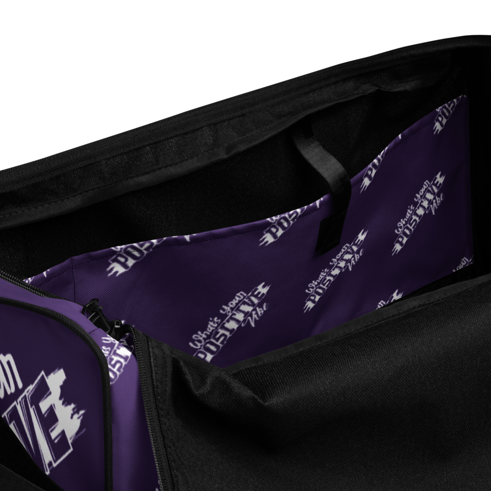 What's Ur Positive Vibe Duffle Bag Purple