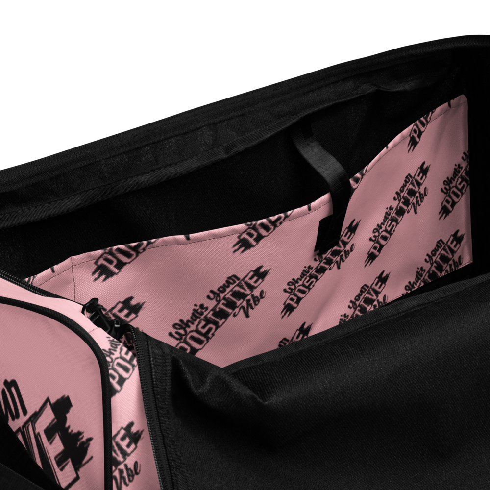 What's Ur Positive Vibe Duffle Bag Pink