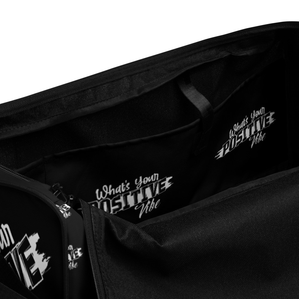 What's Ur Positive Vibe Duffle Bag Black