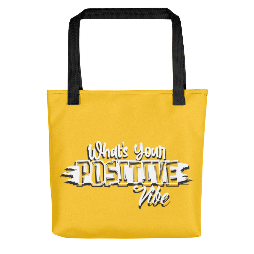 What's Ur Positive Tote Bag Yellow