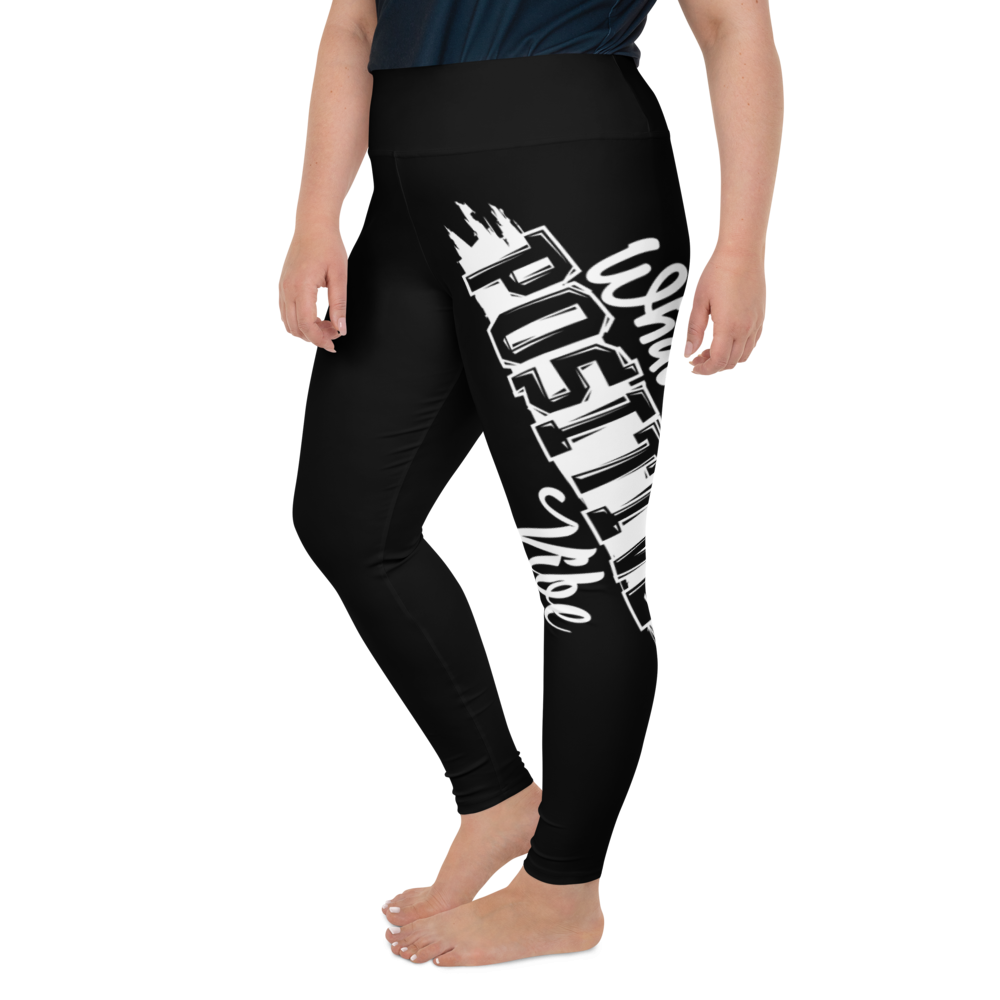 What's Ur Positive Vibe Plus Size Leggings Black