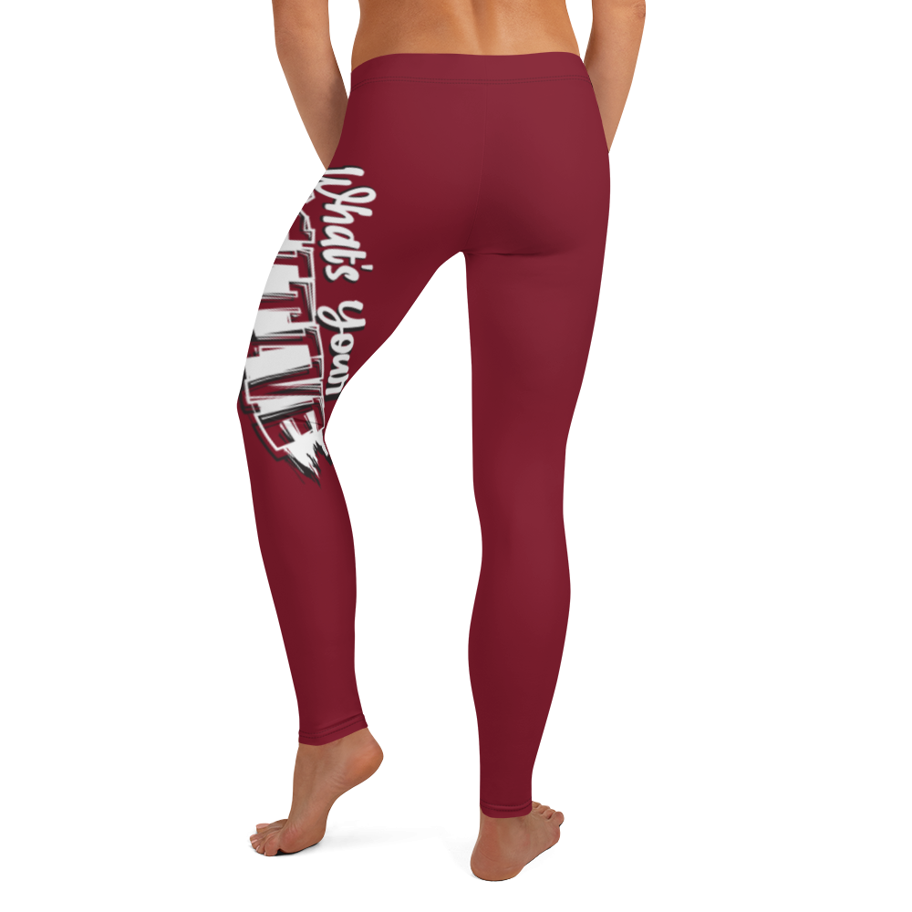 What's Ur Positive Vibe Leggings Burgundy
