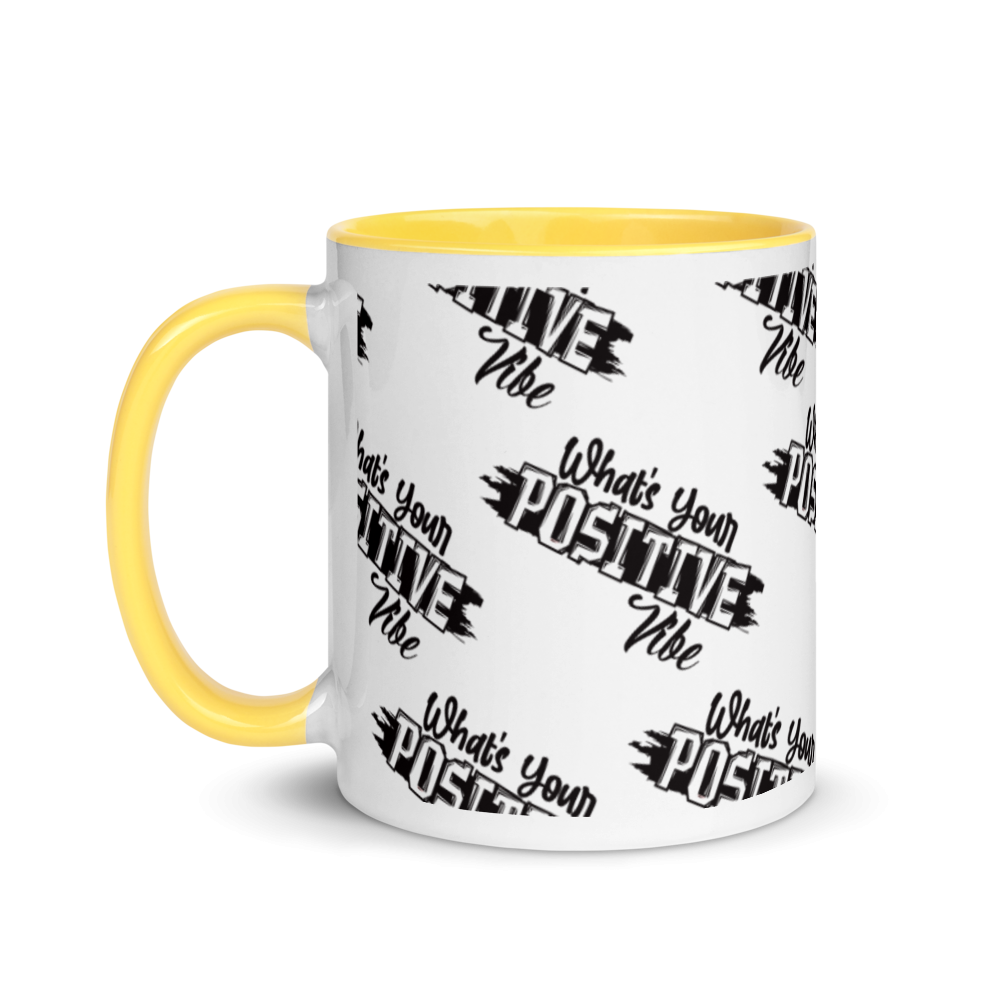 What's Ur Positive Vibe Mug with Color Inside
