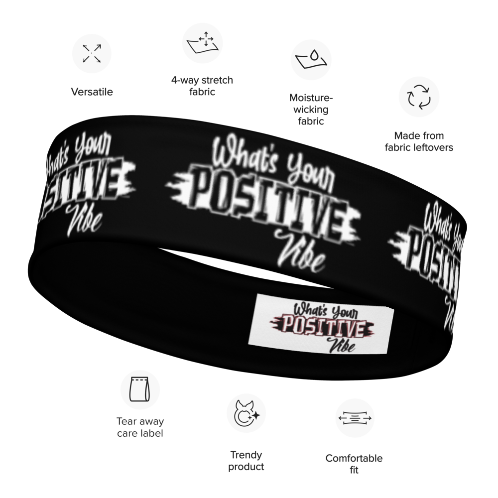 What's Ur Positive Vibe Pattern Headband 