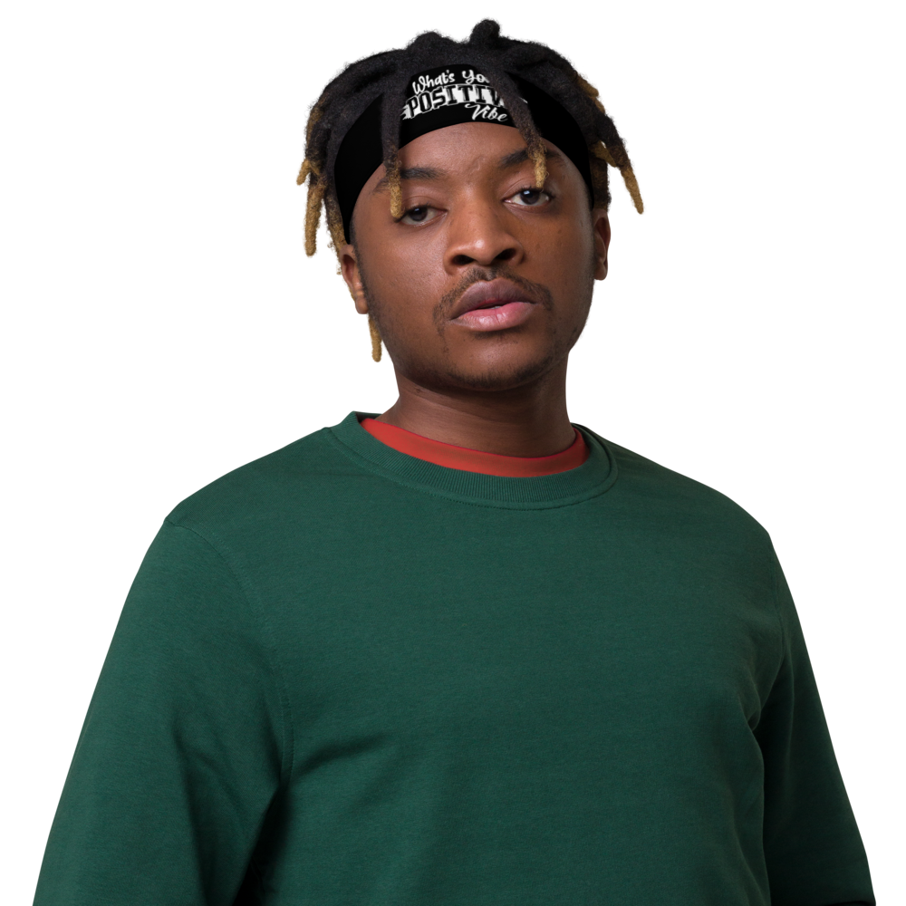 What's Ur Positive Vibe BLK Headband