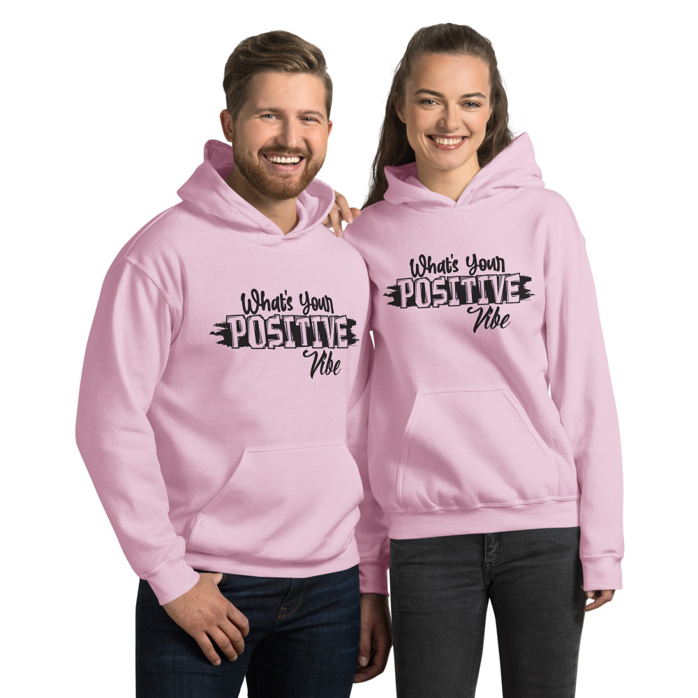 What's Your Positive Vibe Hoodie GRN/PNK/RED/WHT