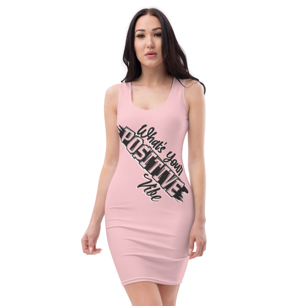 What's Your Positive Vibe Pink Dress 