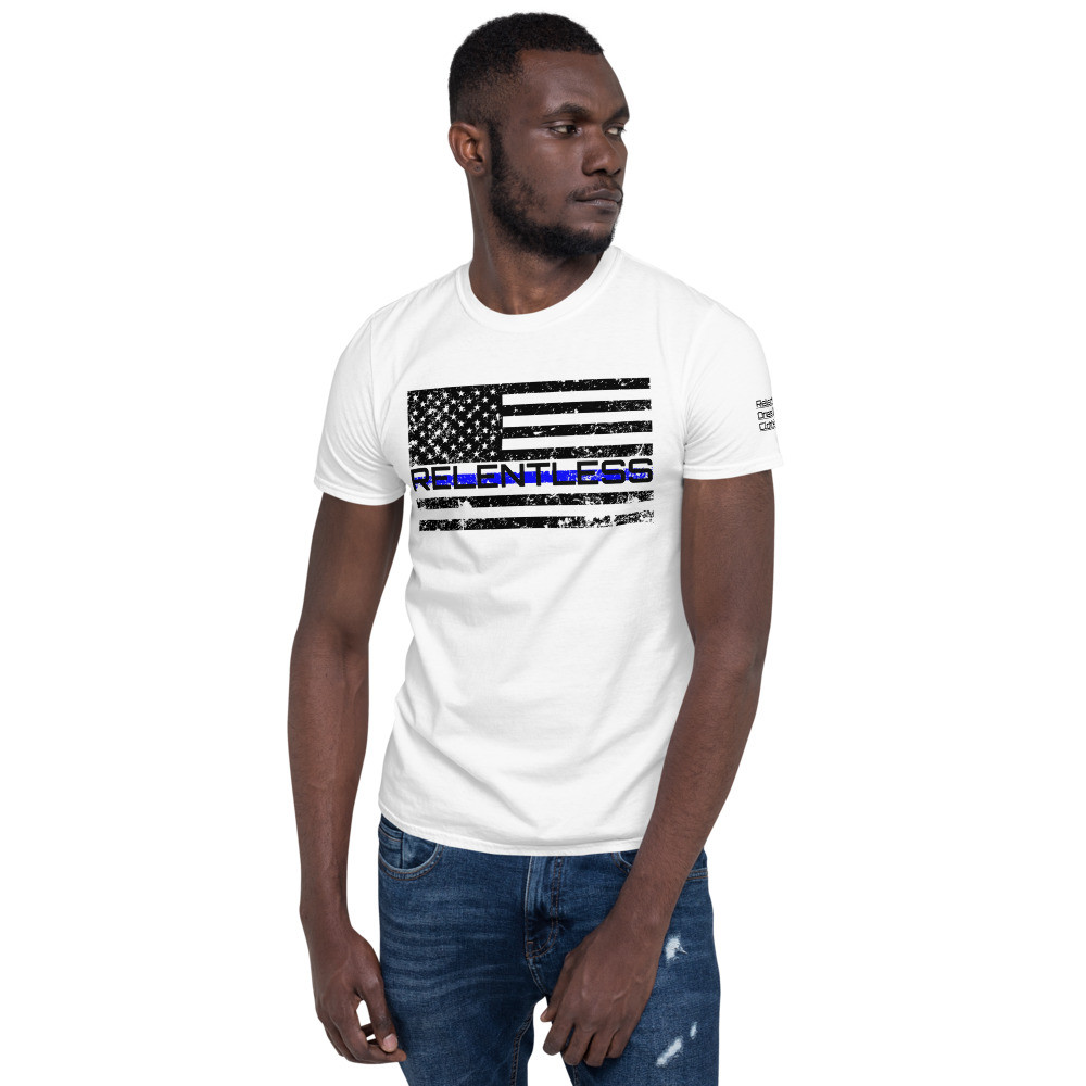 Short-Sleeve Unisex Relentless Blue Line T-Shirt