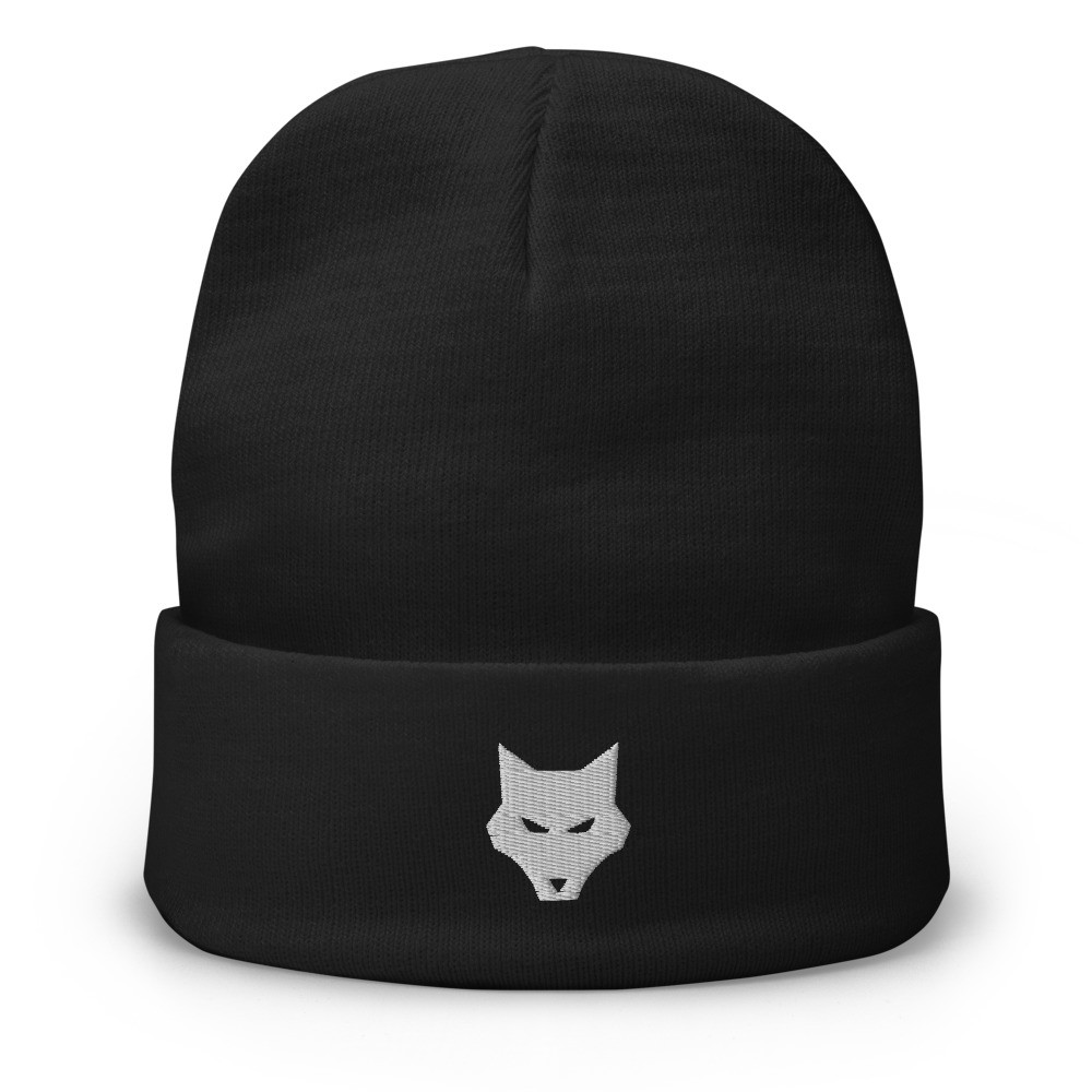 White Wolfhead Beanie