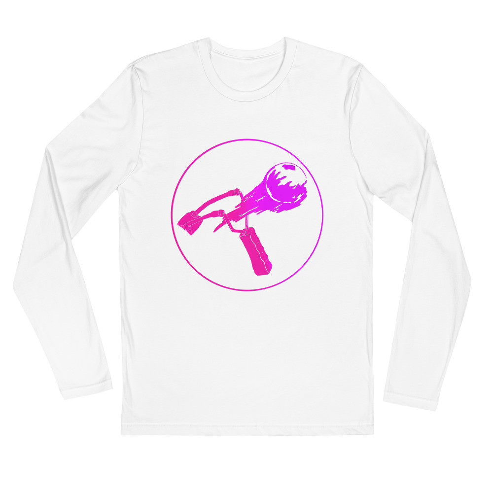 Long Sleeve Fitted Crew White, Black, Grey