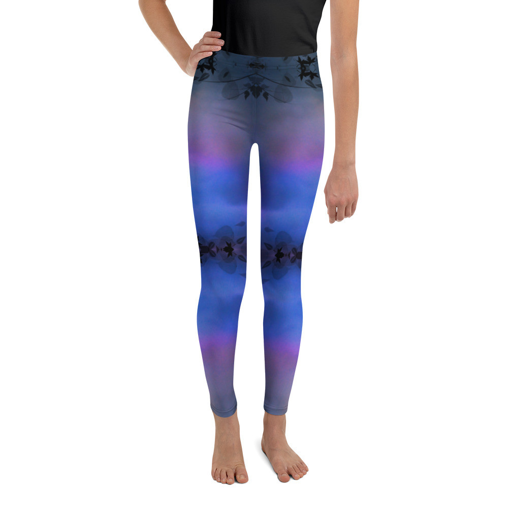A Floral Fantasy Leggings (kids, youth age 8-20)