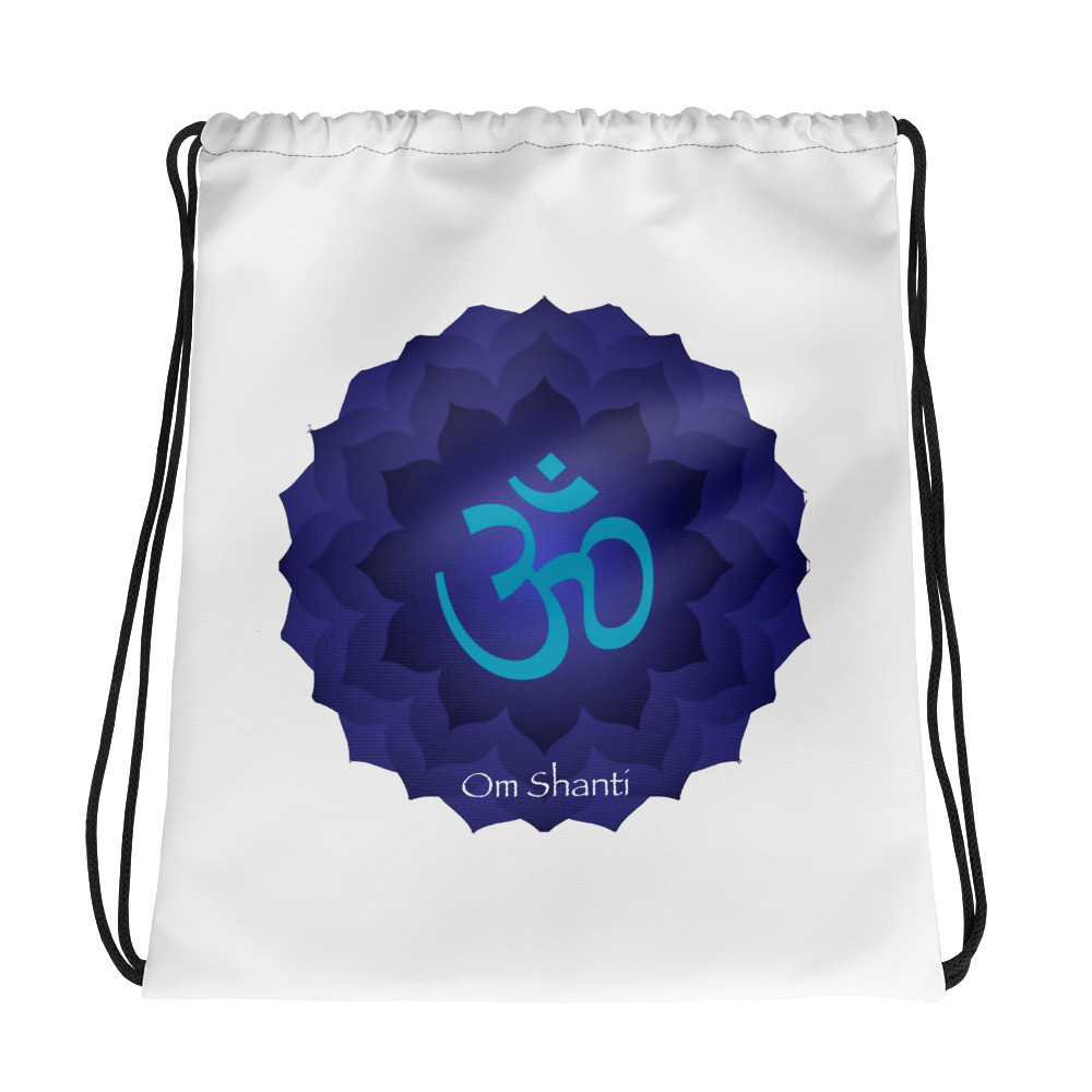 Om Shanti Drawstring bag