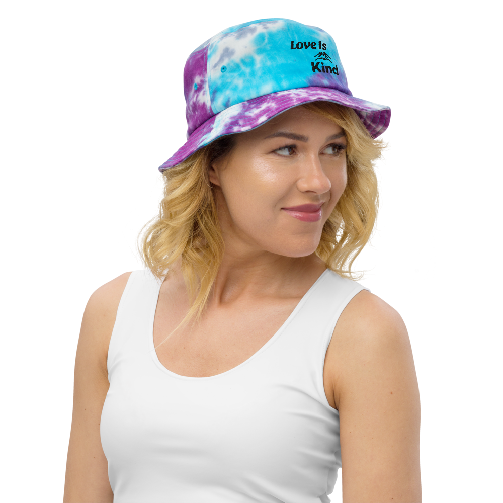 Love Is Kind Tie-dye bucket hat