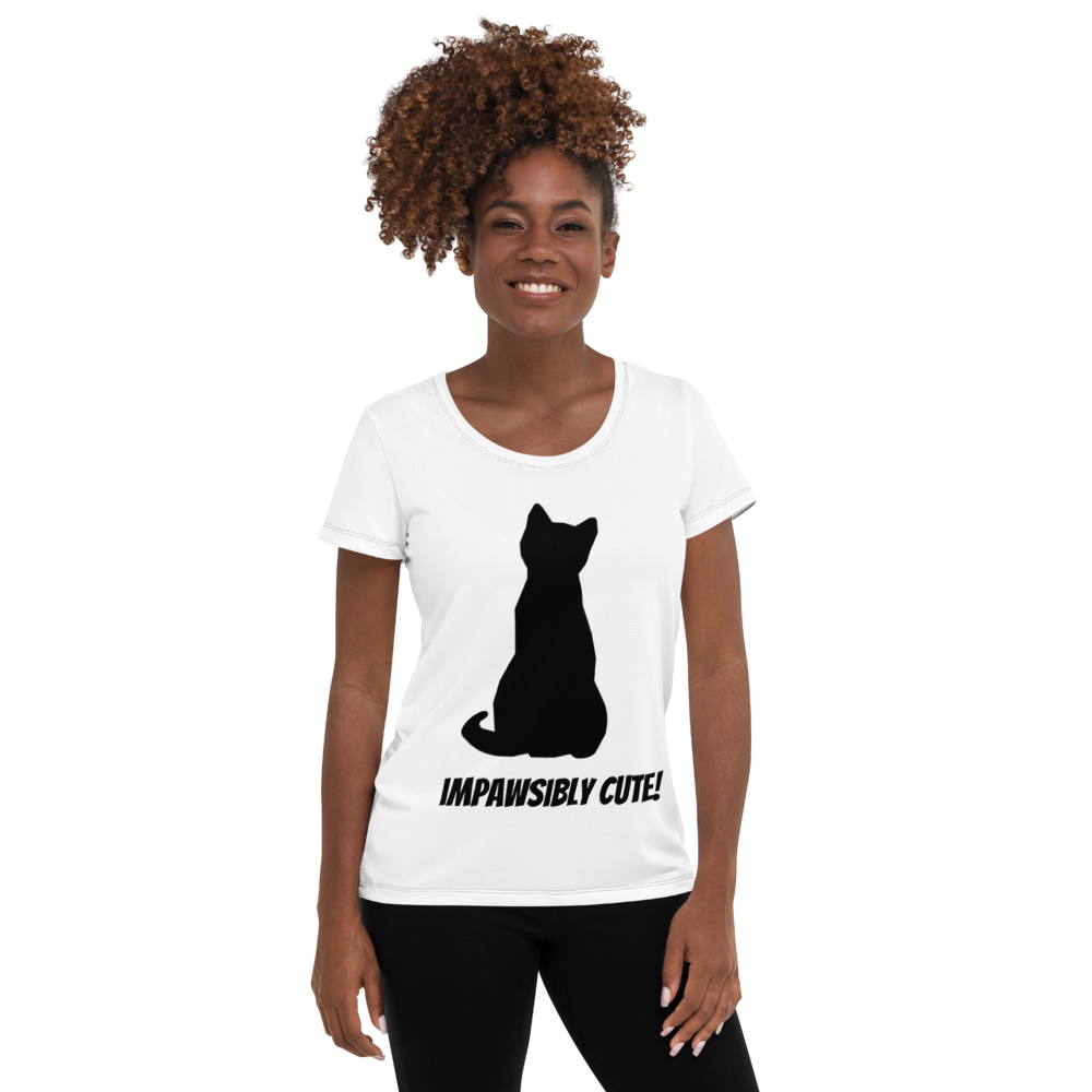 Impawsibly Cute! All-Over Print Women's Athletic T-shirt