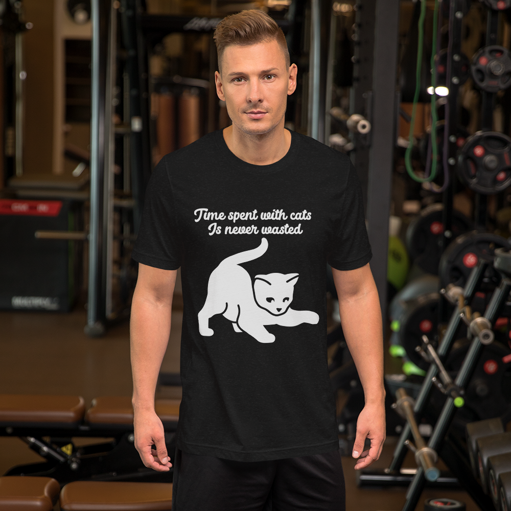 Time spent with cats is never wasted Short-Sleeve Unisex T-Shirt