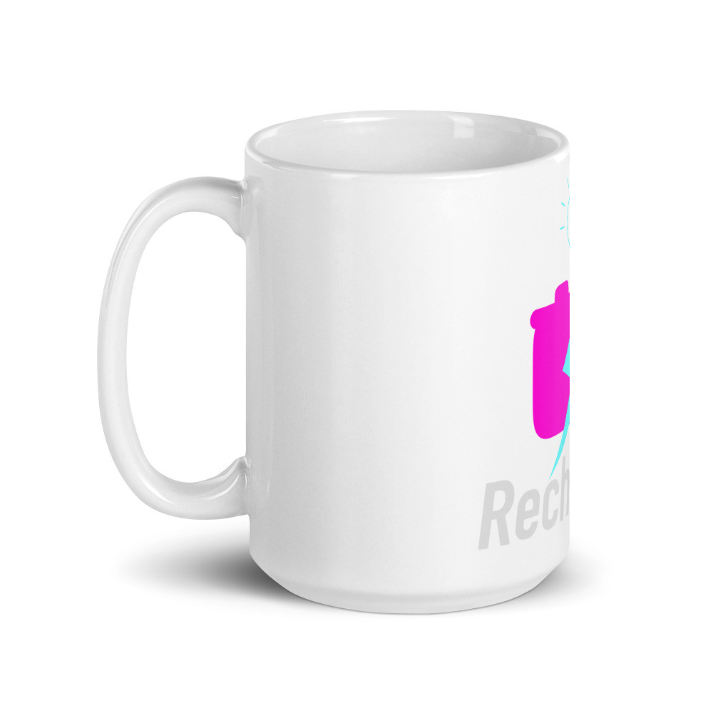 RechargED White glossy mug