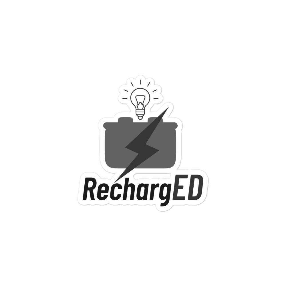 RechargED Bubble-free stickers