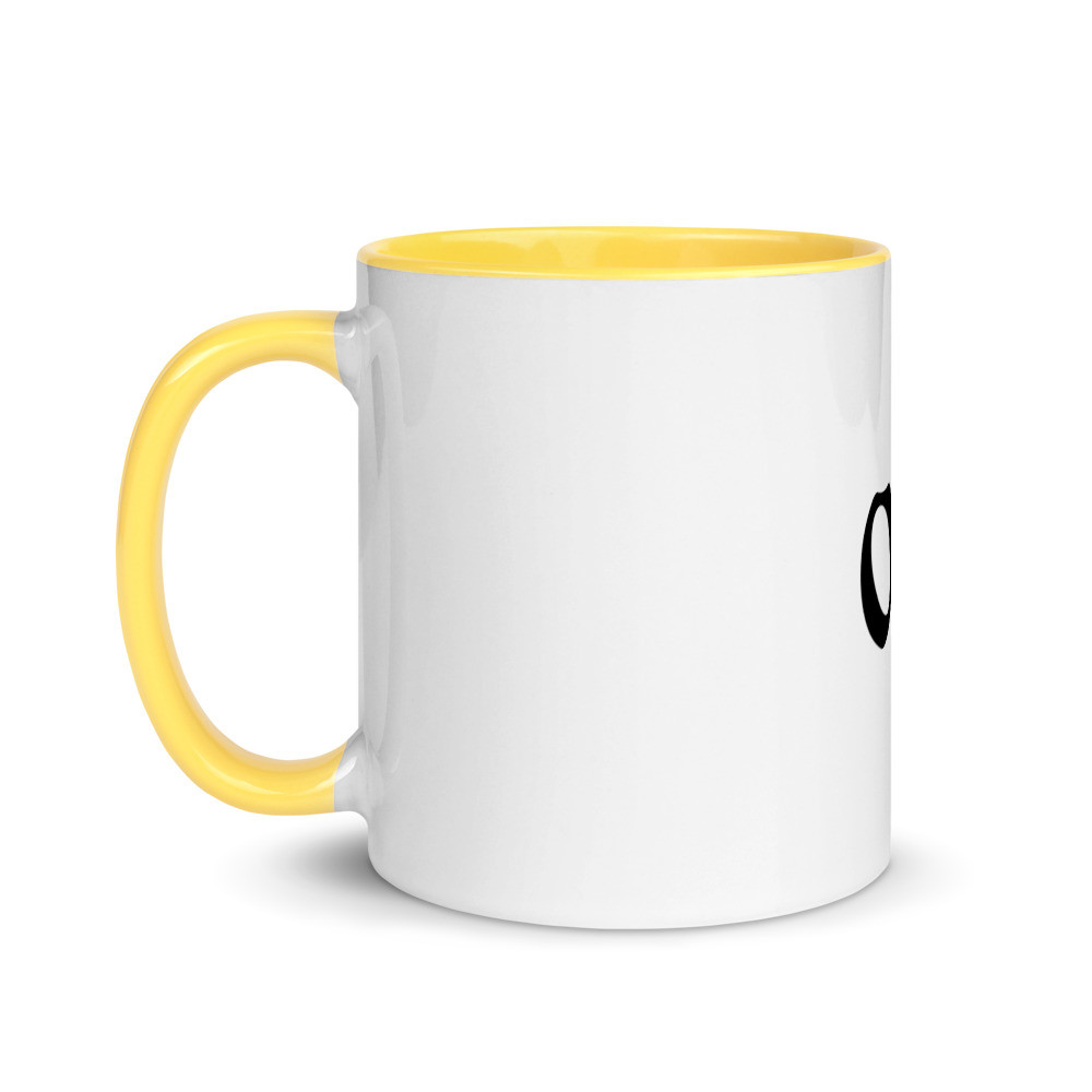 White Ceramic Mug with Color Inside