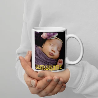Angelic Sunshine White glossy mug