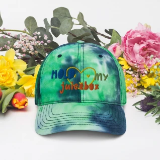 Tie dye hat "Hold my juicebox"