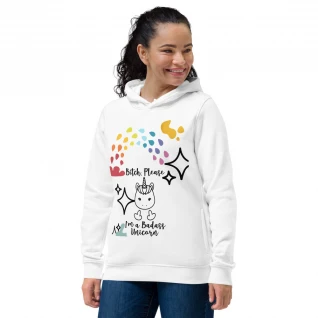 Women's eco fitted hoodie "Unicorn"