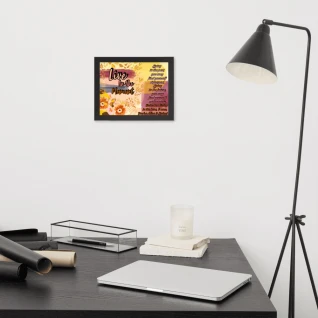 Framed poster "Live in the Moment"