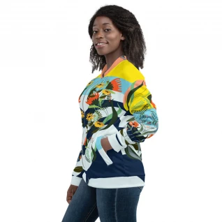 Flowered Bomber Jacket