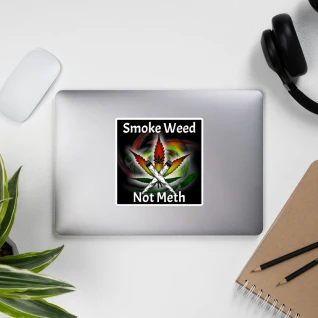 Bubble-free stickers "Weed not Meth"