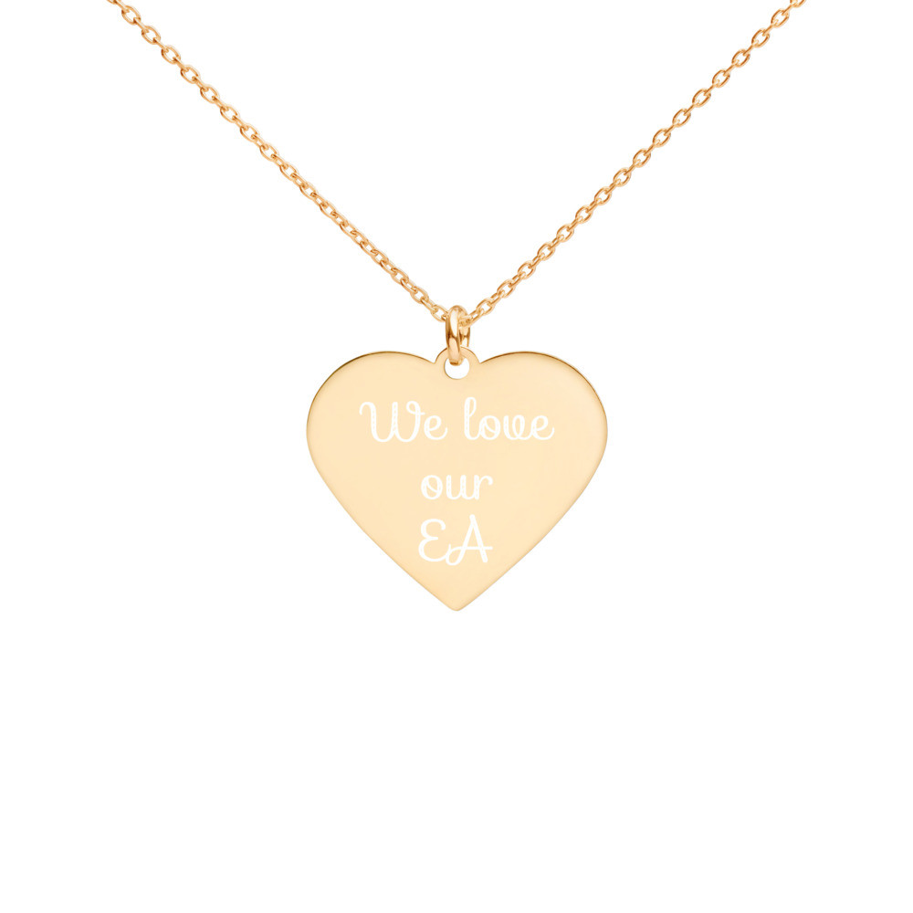 Engraved Heart Necklace - We love our EA