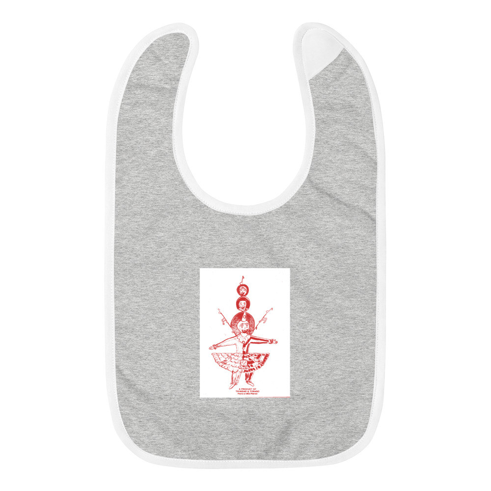 Embroidered Baby Bib   Send in the Clowns