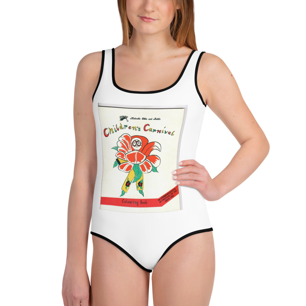 All-Over Print Youth Swimsuit' Japenese  Rose'