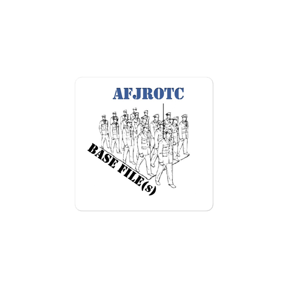 AFJROTC Base File[s] Bubble-free stickers