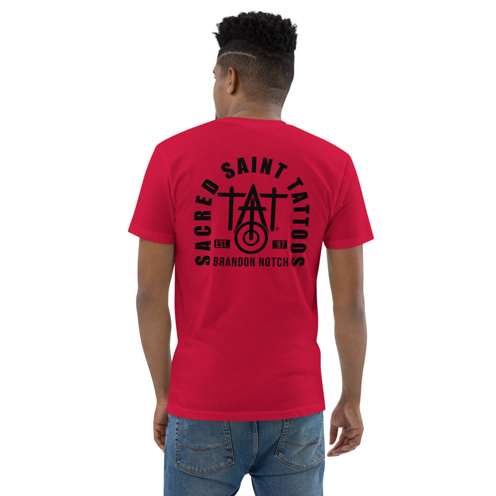 Sacred Saint Tattoos Black Short Sleeve T-shirt
