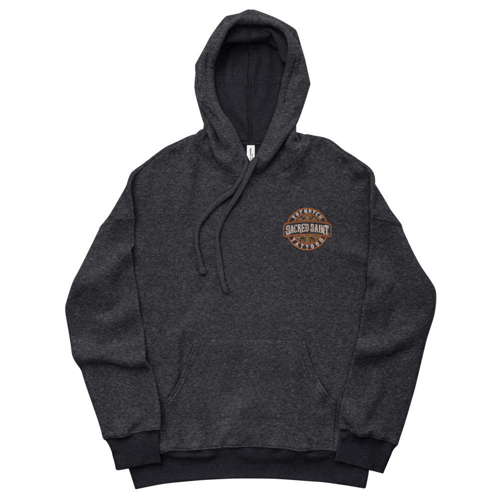 Sacred Saint Tattoos embroidered Unisex Sueded Fleece Hoodie