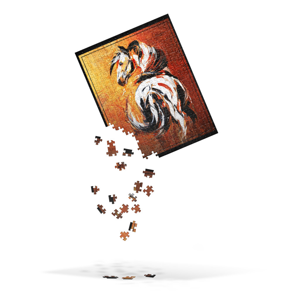 Stunning Stallion Colorful Painting on a Jigsaw puzzle