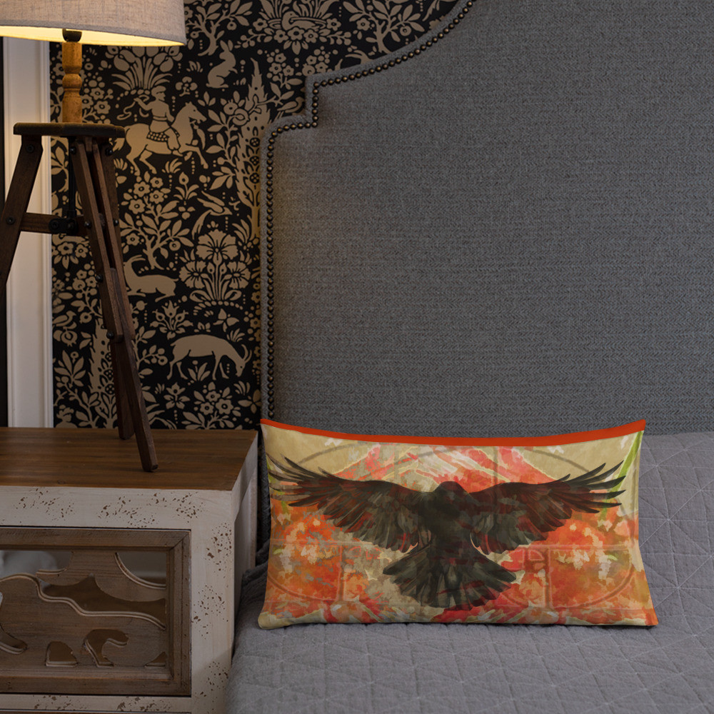 Barouque Crow Premium Pillow