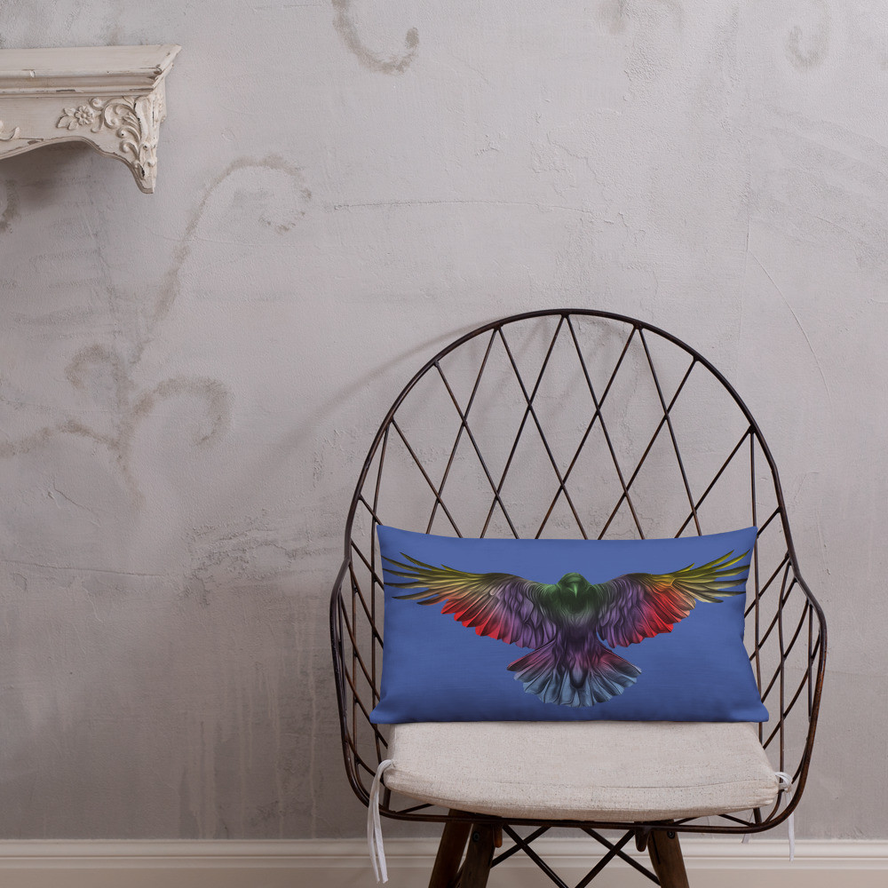 Colorful Crow Premium Pillow