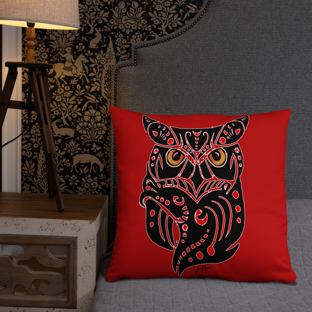 Northwest Style Owl Basic Pillow