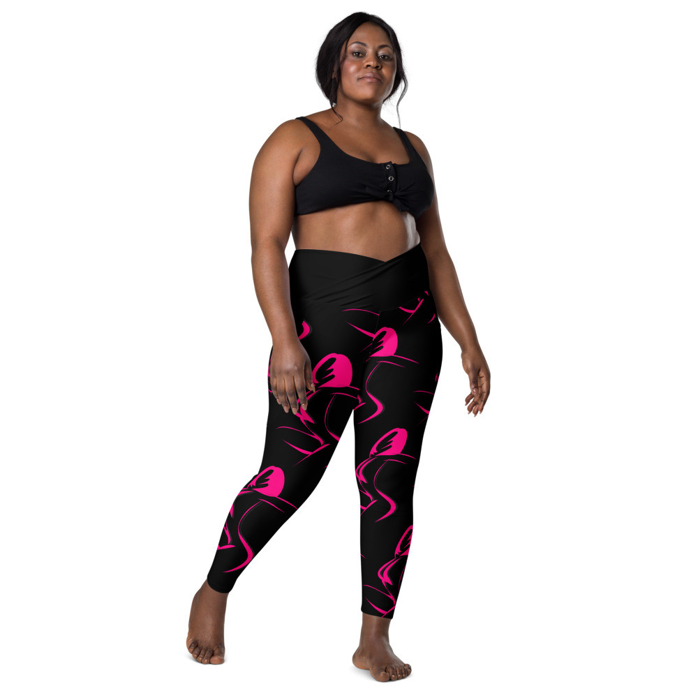 Ladylectual Crossover Leggings With Pockets