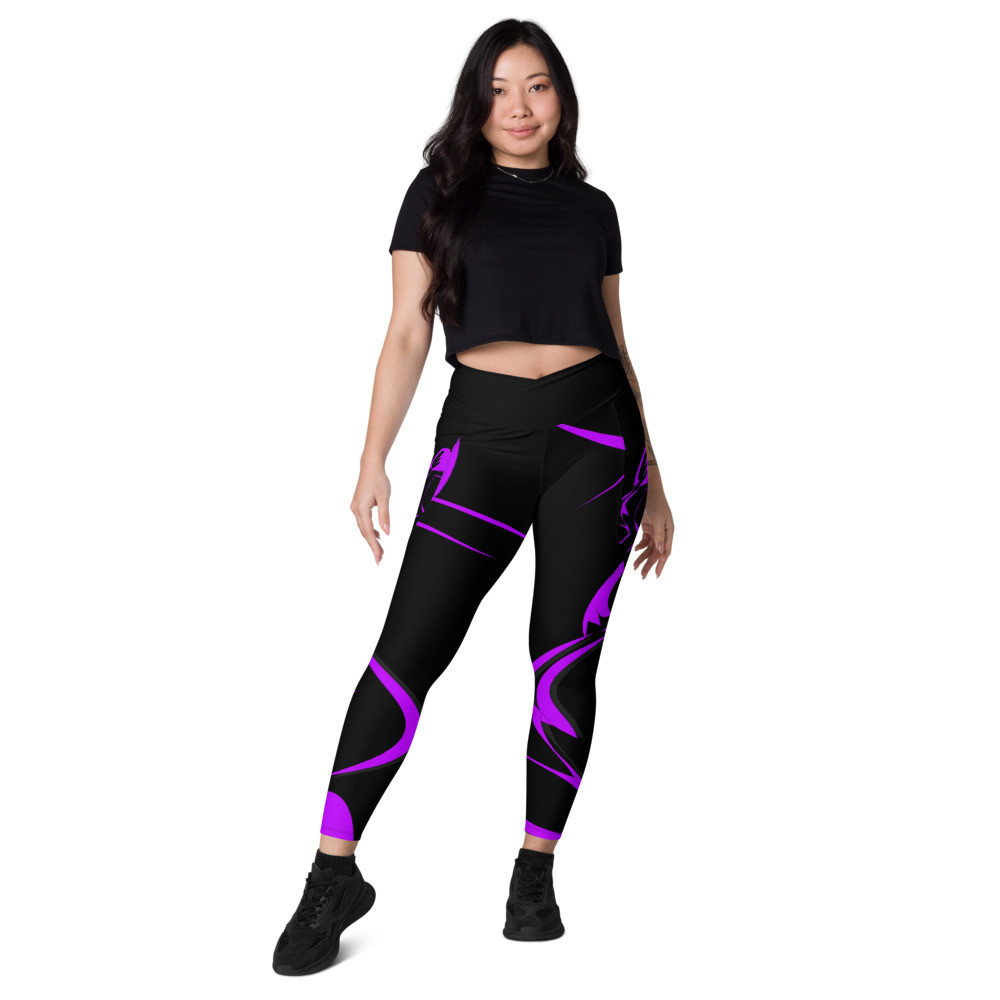 Ladylectual Crossover Leggings With Pockets