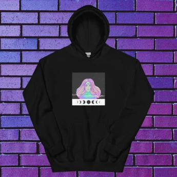 Vibrant Moon Phase Unisex Hoodie