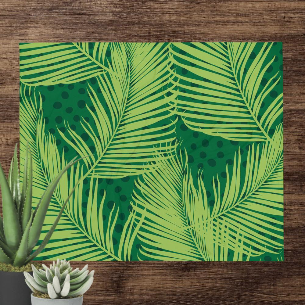 Abstract Leaf Throw Blanket