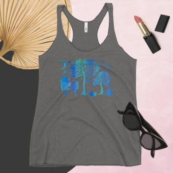 Nighttime Trees Women's Racerback Tank