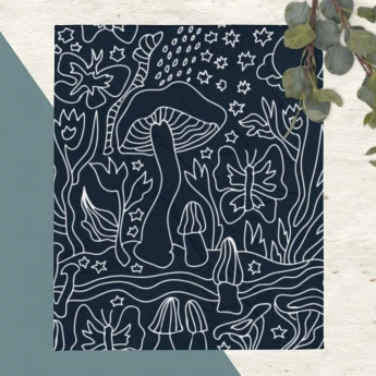 Mushroom Throw Blanket