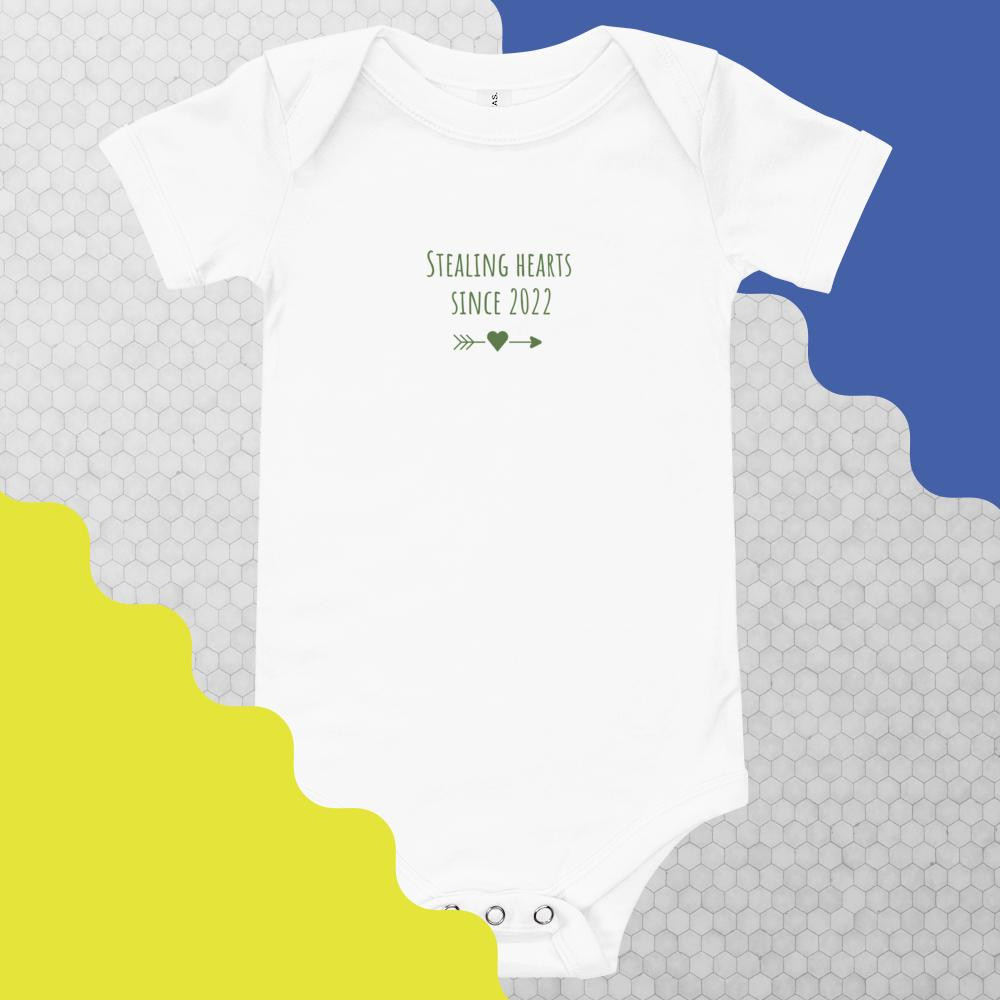 Stealing Hearts Since 2022 Baby short sleeve one piece
