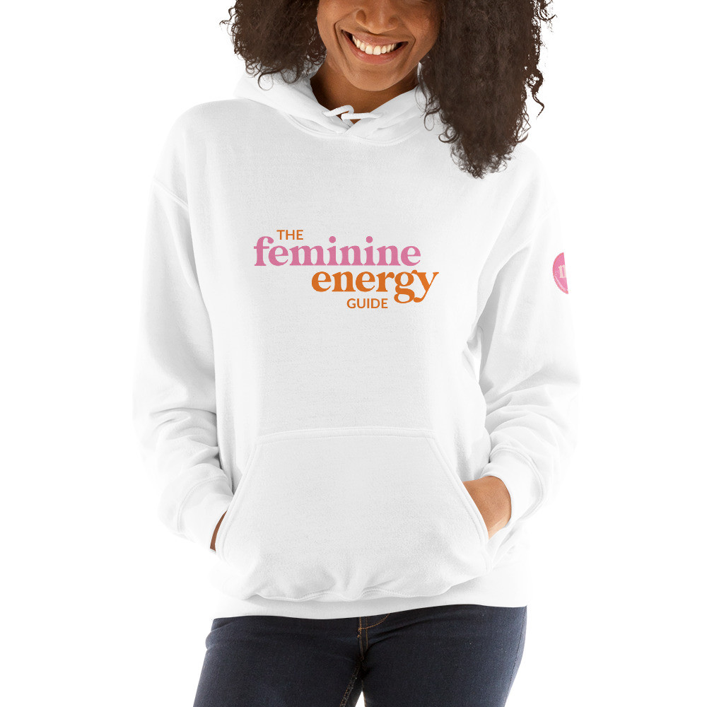 Feminine Energy Guide Pink and Orange 3 Print Hoodie