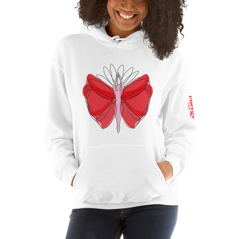 Red Butterfly 3 Print Hoodie